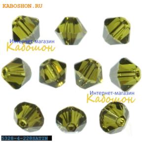 Swarovski Xilion beads 4 мм Olivine Satin