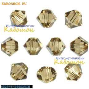 Swarovski Xilion beads 4 мм Light Colorado Topaz Satin