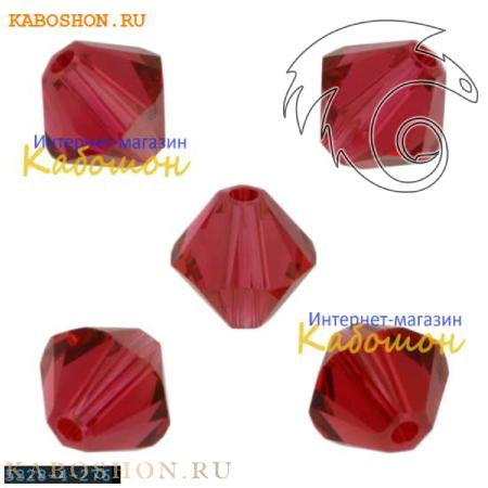 Swarovski Xilion beads 3 мм Scarlet 5328-3-276