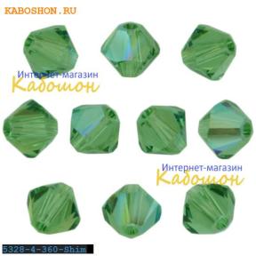 Swarovski Xilion beads 4 мм Erinite Shimmer