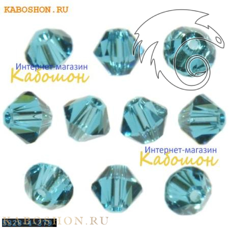 Swarovski Xilion beads 4 мм Indicolite 5328-4-379