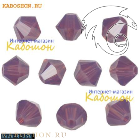 Swarovski Xilion beads 4 мм Cyclamen Opal 5328-4-398