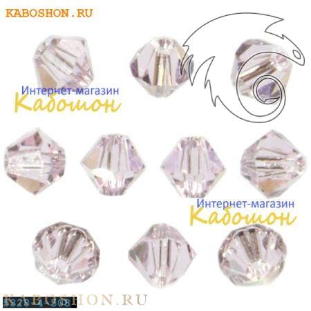 Swarovski Xilion beads 3 мм Rosaline 5328-3-508