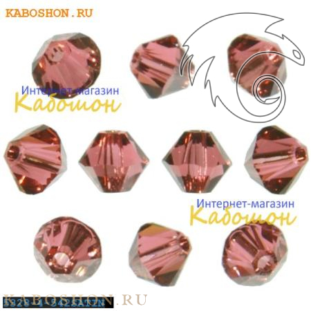 Swarovski Xilion beads 4 мм Padparadscha Satin 5328-4-542SAT