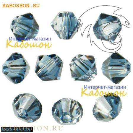 Swarovski Xilion beads 4 мм Crystal-Montana Blend 5328-4-725