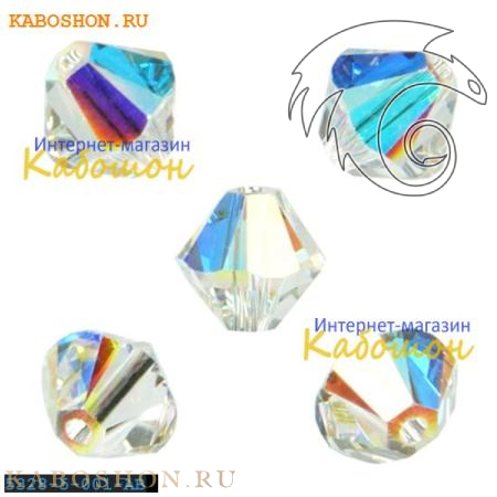 Swarovski Xilion beads 5 мм Crystal AB 5328-5-001-AB