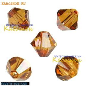 Swarovski Xilion beads 5 мм Crystal Copper