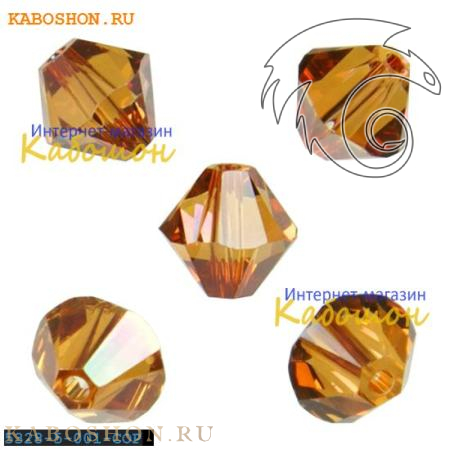 Swarovski Xilion beads 5 мм Crystal Copper 5328-5-001-COP