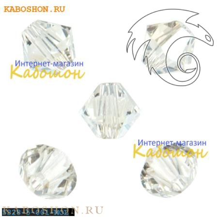 Swarovski Xilion beads 5 мм Crystal Moonlight 5328-5-001-MOL