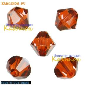 Swarovski Xilion beads 5 мм Crystal Red Magma