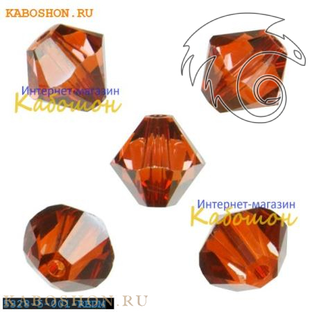 Swarovski Xilion beads 5 мм Crystal Red Magma 5328-5-001-REDM