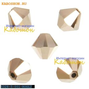 Swarovski Xilion beads 5 мм Crystal Rose Gold 2x