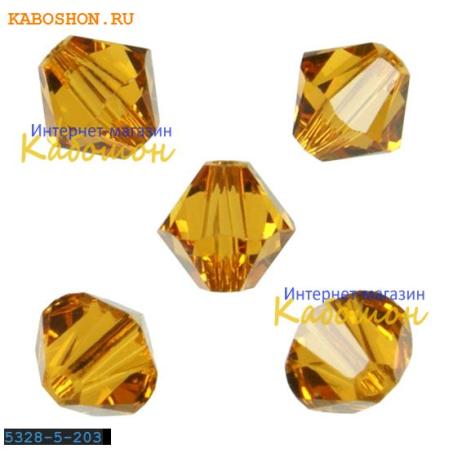 Swarovski Xilion beads 5 мм Topaz