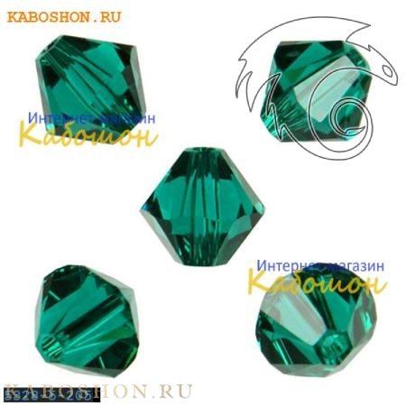 Swarovski Xilion beads 5 мм Emerald 5328-5-205