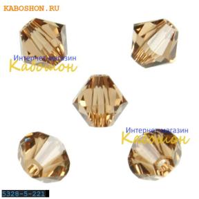 Swarovski Xilion beads 5 мм Light Smoked Topaz