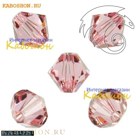 Swarovski Xilion beads 5 мм Light Rose 5328-5-223