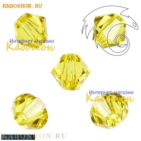 Swarovski Xilion beads 5 мм Light Topaz 5328-5-226