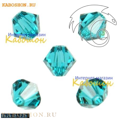 Swarovski Xilion beads 5 мм Blue Zircone 5328-5-229