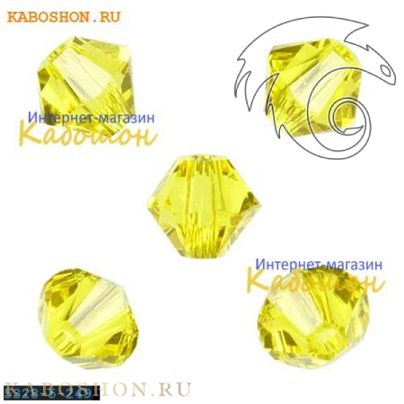 Swarovski Xilion beads 5 мм Citrine 5328-5-249