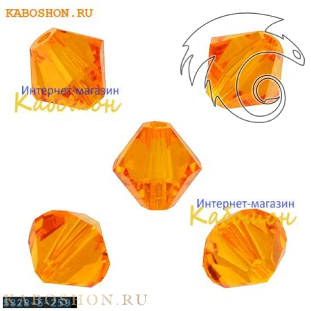 Swarovski Xilion beads 5 мм Tangerine 5328-5-259