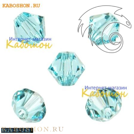 Swarovski Xilion beads 5 мм Light Turquoise 5328-5-263