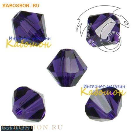 Swarovski Xilion beads 5 мм Purple Velvet 5328-5-277