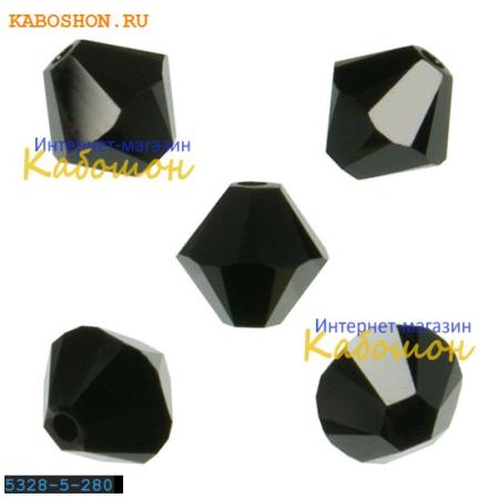 Swarovski Xilion beads 5 мм Jet
