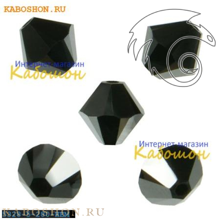 Swarovski Xilion beads 5 мм Jet Hematite 5328-5-280-HEM