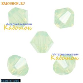 Swarovski Xilion beads 5 мм Chrysolite Opal