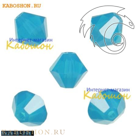 Swarovski Xilion beads 5 мм Caribbean Blue Opal 5328-5-394