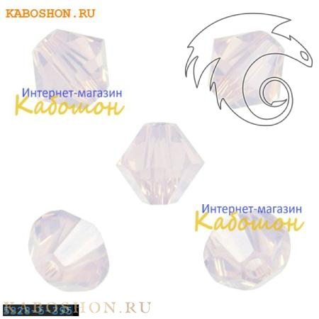 Swarovski Xilion beads 5 мм Rose Water Opal 5328-5-395