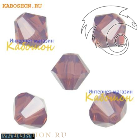 Swarovski Xilion beads 5 мм Cyclamen Opal 5328-5-398