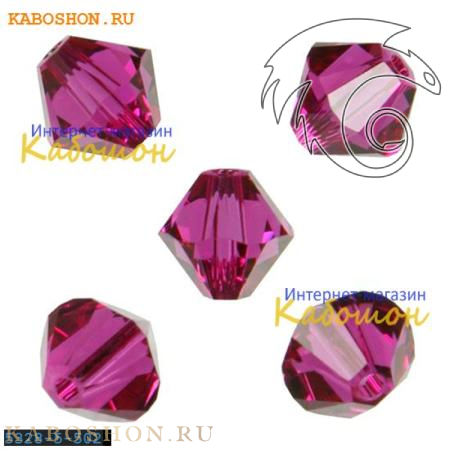 Swarovski Xilion beads 5 мм Fuchsia 5328-5-502