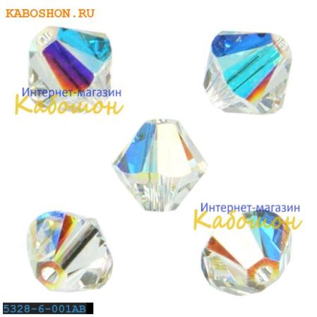Swarovski Xilion beads 6 мм Crystal AB