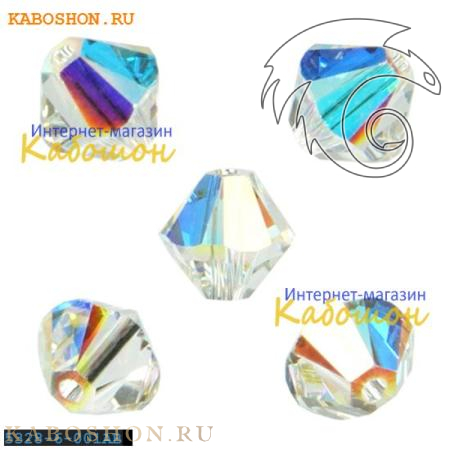 Swarovski Xilion beads 6 мм Crystal AB 5328-6-001-AB