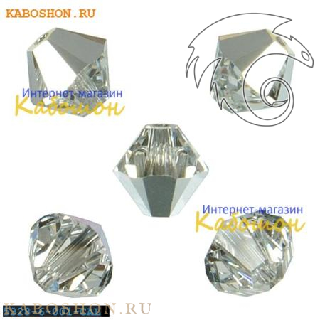 Swarovski Xilion beads 6 мм Crystal Comet Argent Light 5328-6-001-CAL
