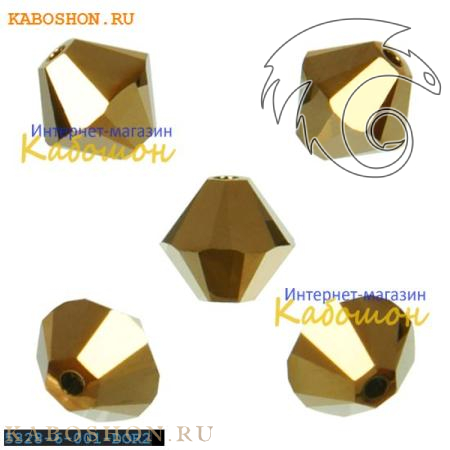 Swarovski Xilion beads 6 мм Crystal Dorado 2x 5328-6-001-DOR2