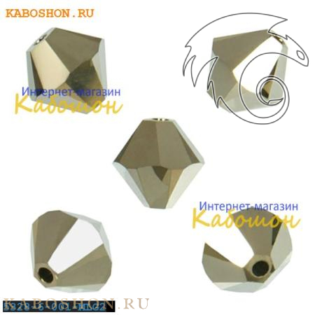 Swarovski Xilion beads 6 мм Crystal Metallic Light Gold 2x 5328-6-001-MLG2