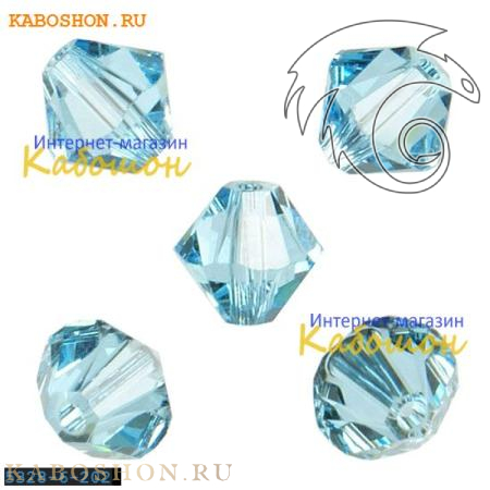 Swarovski Xilion beads 6 мм Aquamarine 5328-6-202