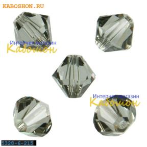 Swarovski Xilion beads 6 мм Black Diamond