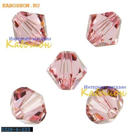 Swarovski Xilion beads 6 мм Light Rose