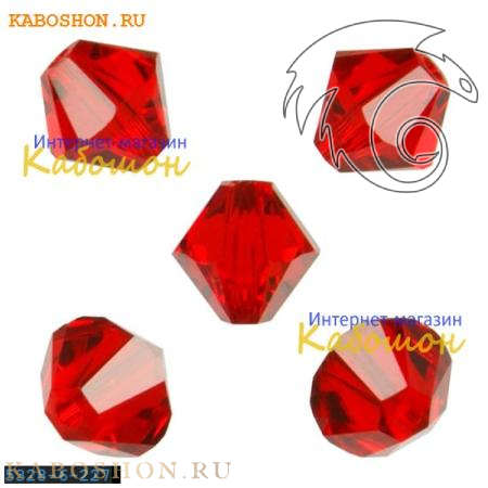 Swarovski Xilion beads 6 мм Light Siam 5328-6-227