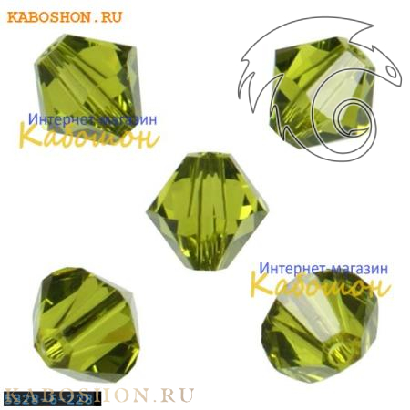 Swarovski Xilion beads 6 мм Olivine 5328-6-228