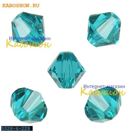 Swarovski Xilion beads 6 мм Blue Zircone