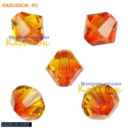 Swarovski Xilion beads 6 мм Fireopal