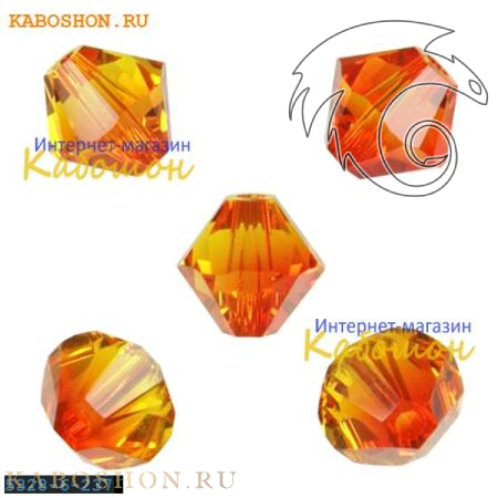 Swarovski Xilion beads 6 мм Fireopal 5328-6-237