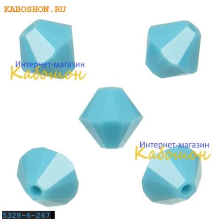 Swarovski Xilion beads 6 мм Turquoise
