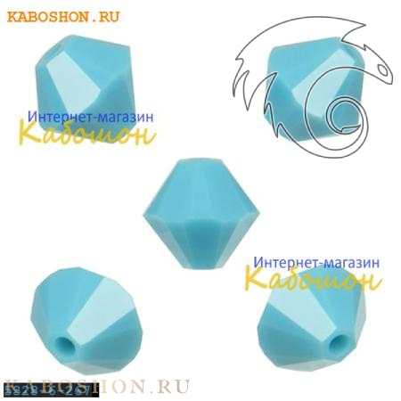 Swarovski Xilion beads 6 мм Turquoise 5328-6-267