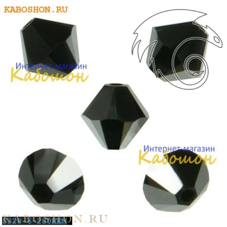 Swarovski Xilion beads 6 мм Jet Hematite 5328-6-280-HEM