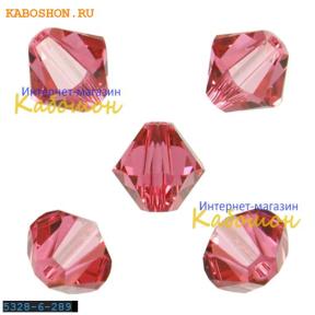 Swarovski Xilion beads 6 мм Indian Pink